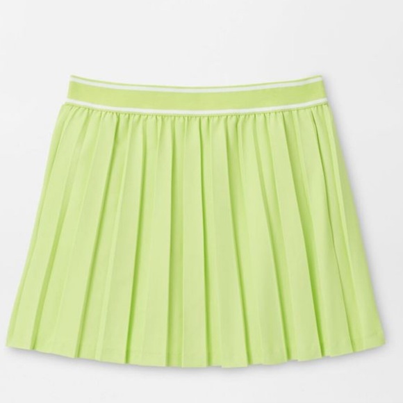 Peter Millar Dresses & Skirts - Peter Millar Chartreuse Pleated Mini Skirt